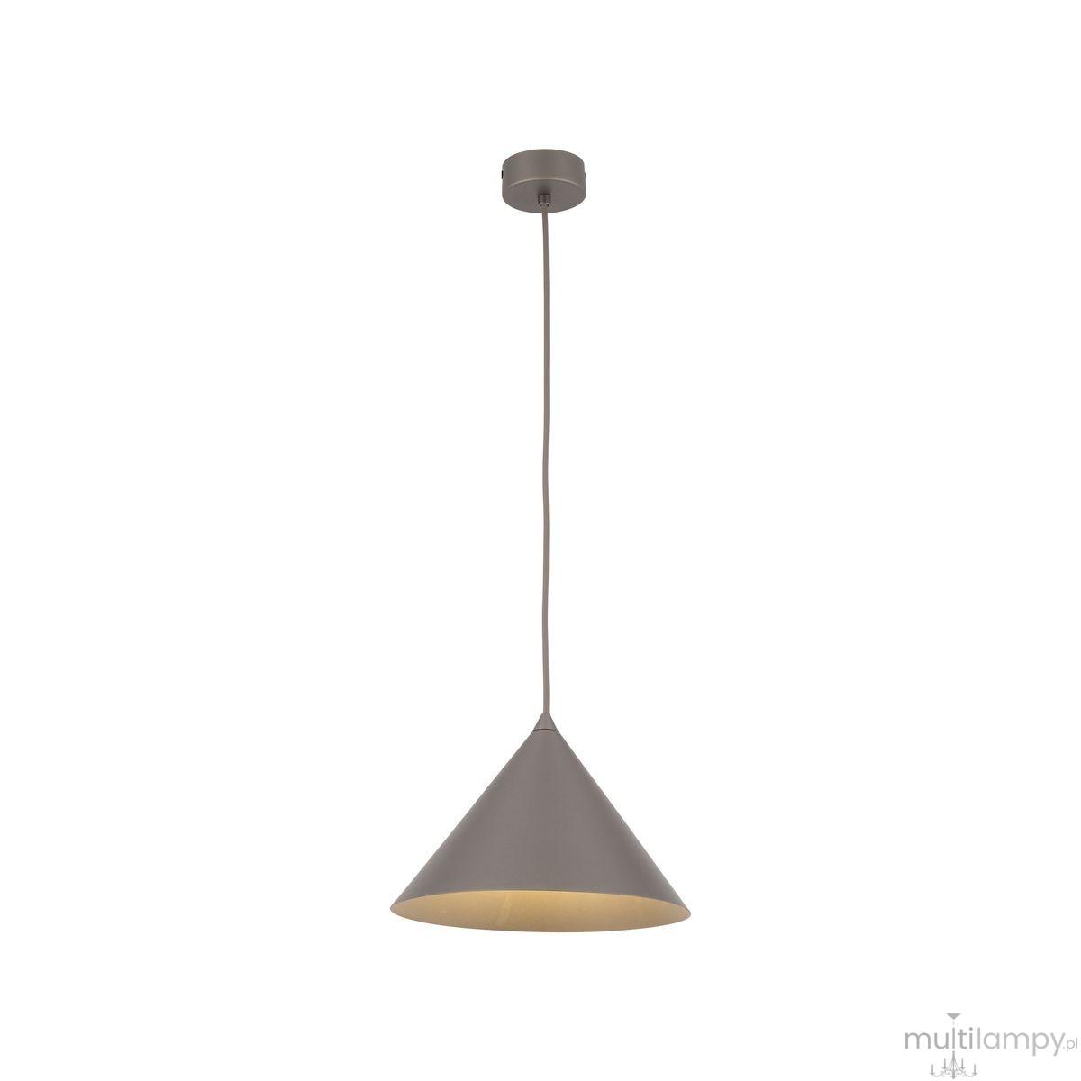 Cono D26 lampa wisząca 1xE27 szarobrązowa 11376