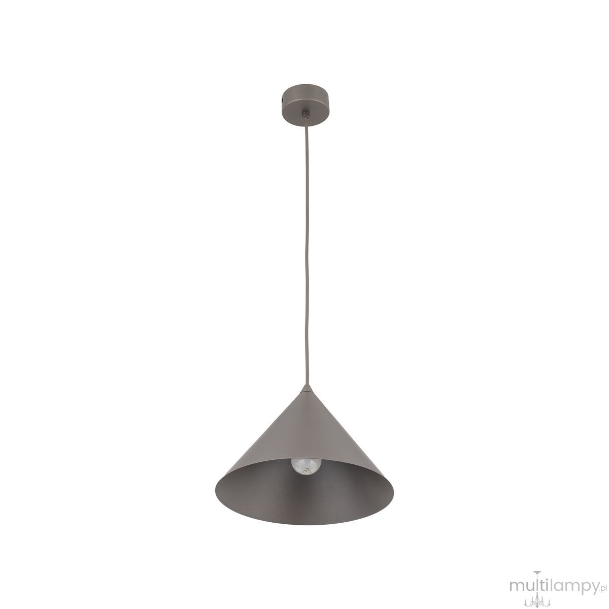 Cono D26 lampa wisząca 1xE27 szarobrązowa 11376