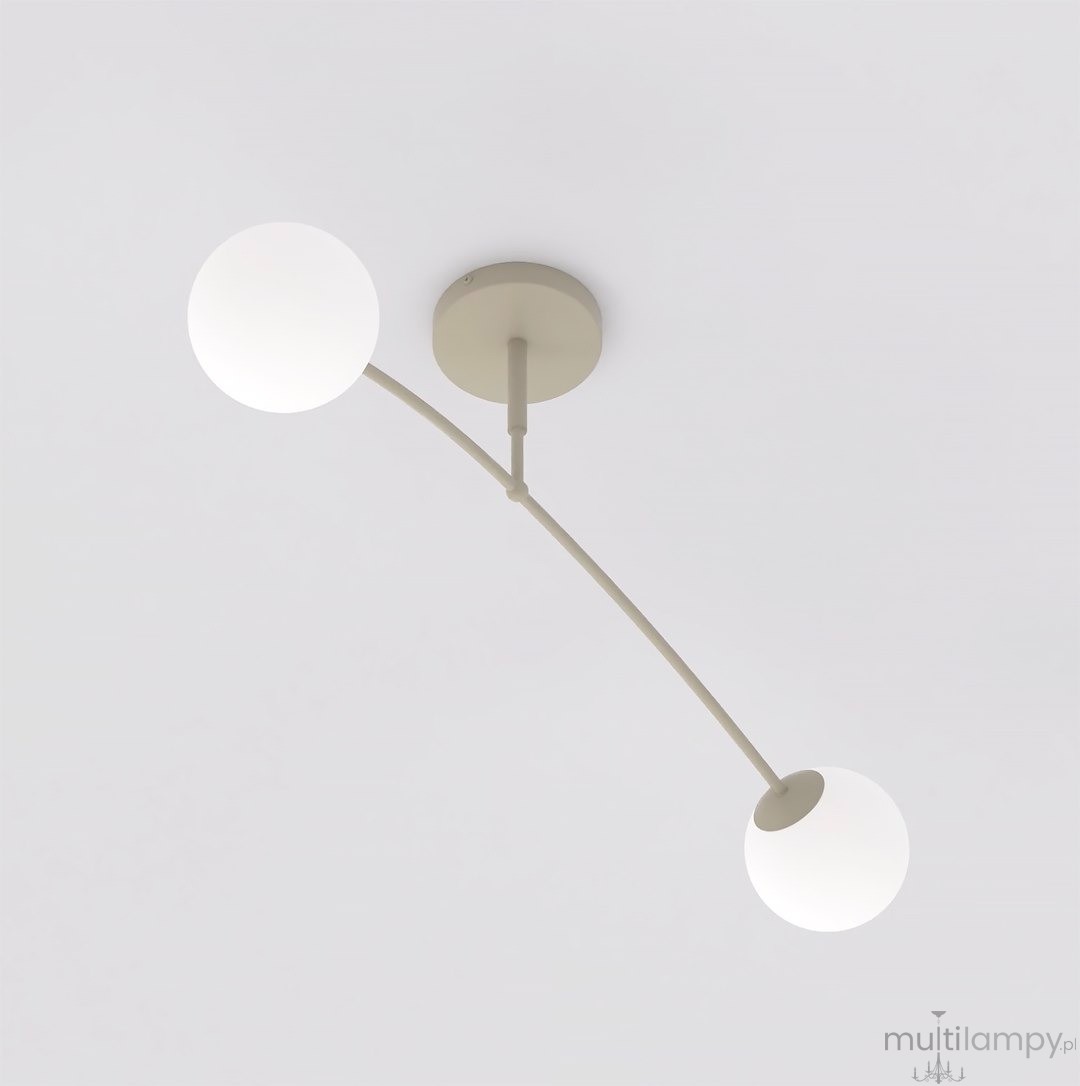 Pregos lampa sufitowa 2xE14 mokka biały 1685/2