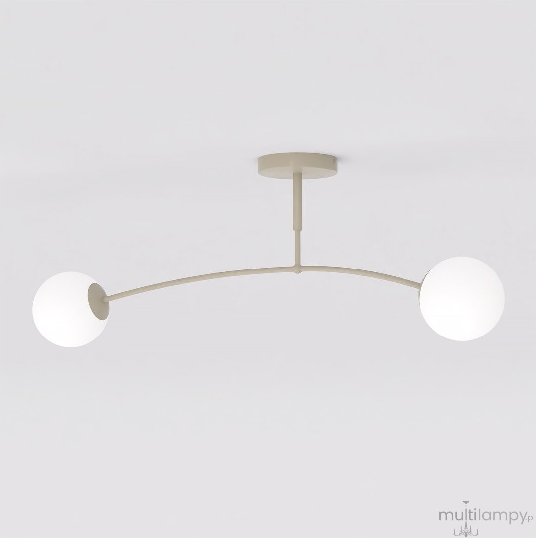 Pregos lampa sufitowa 2xE14 mokka biały 1685/2