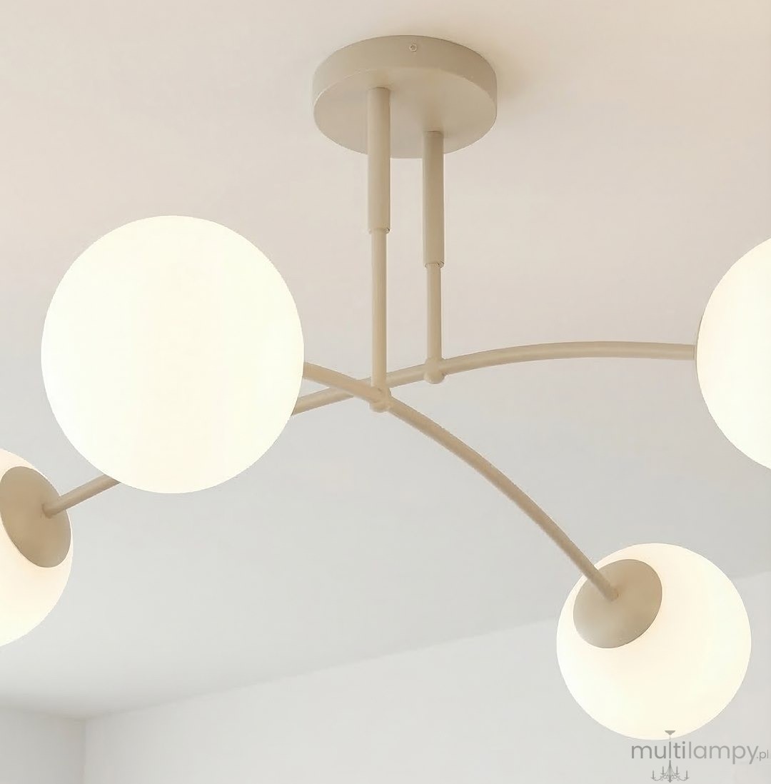 Pregos lampa sufitowa 4xE14 mokka biały 1685/4