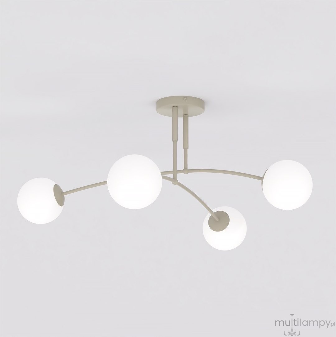 Pregos lampa sufitowa 4xE14 mokka biały 1685/4