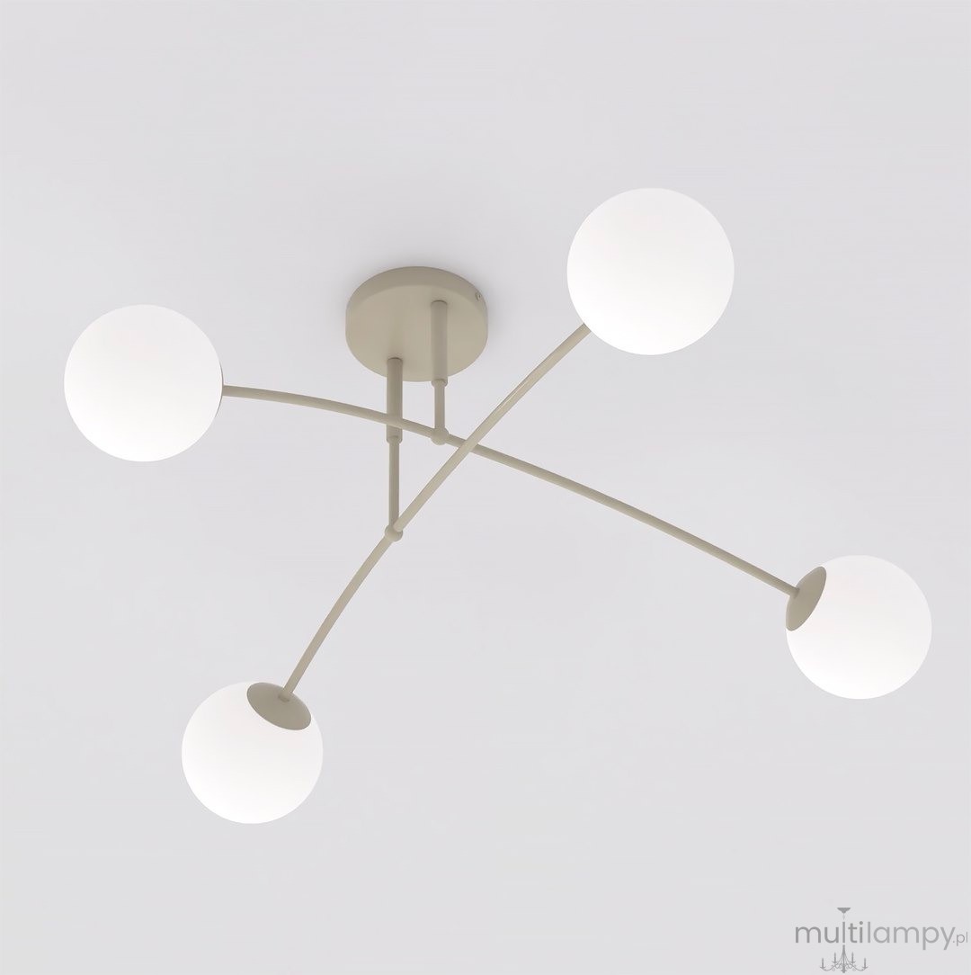Pregos lampa sufitowa 4xE14 mokka biały 1685/4