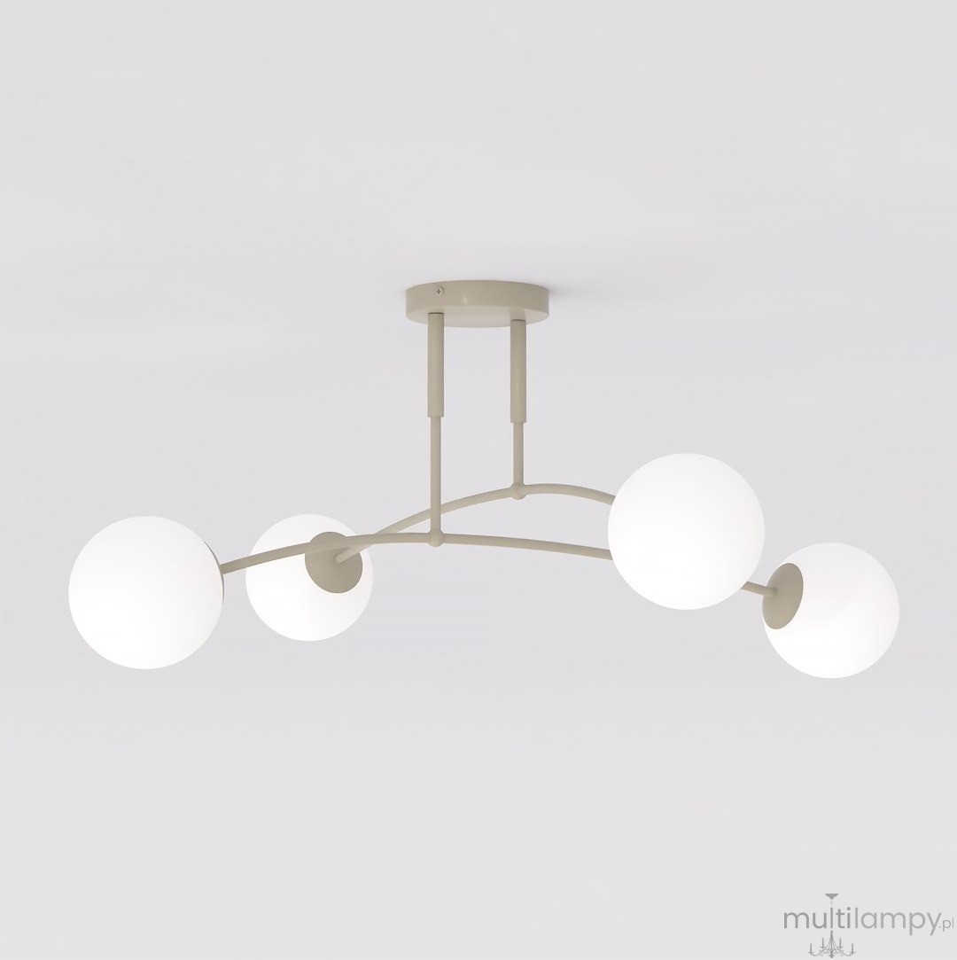 Pregos lampa sufitowa 4xE14 mokka biały 1685/4