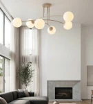 Pregos lampa sufitowa 6xE14 mokka biały 1685/6