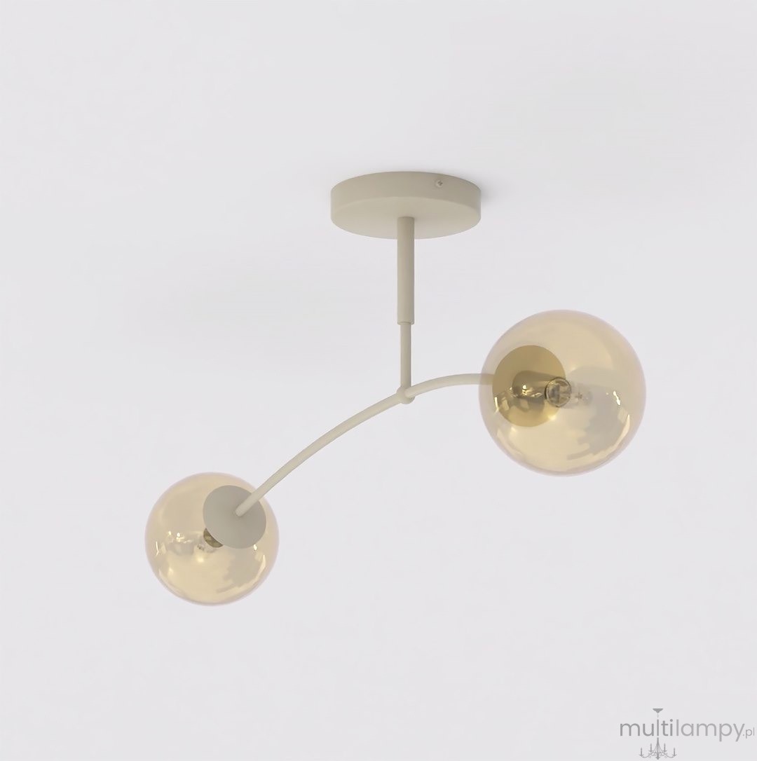 Pregos lampa sufitowa 2xE14 mokka miodowy 1686/2