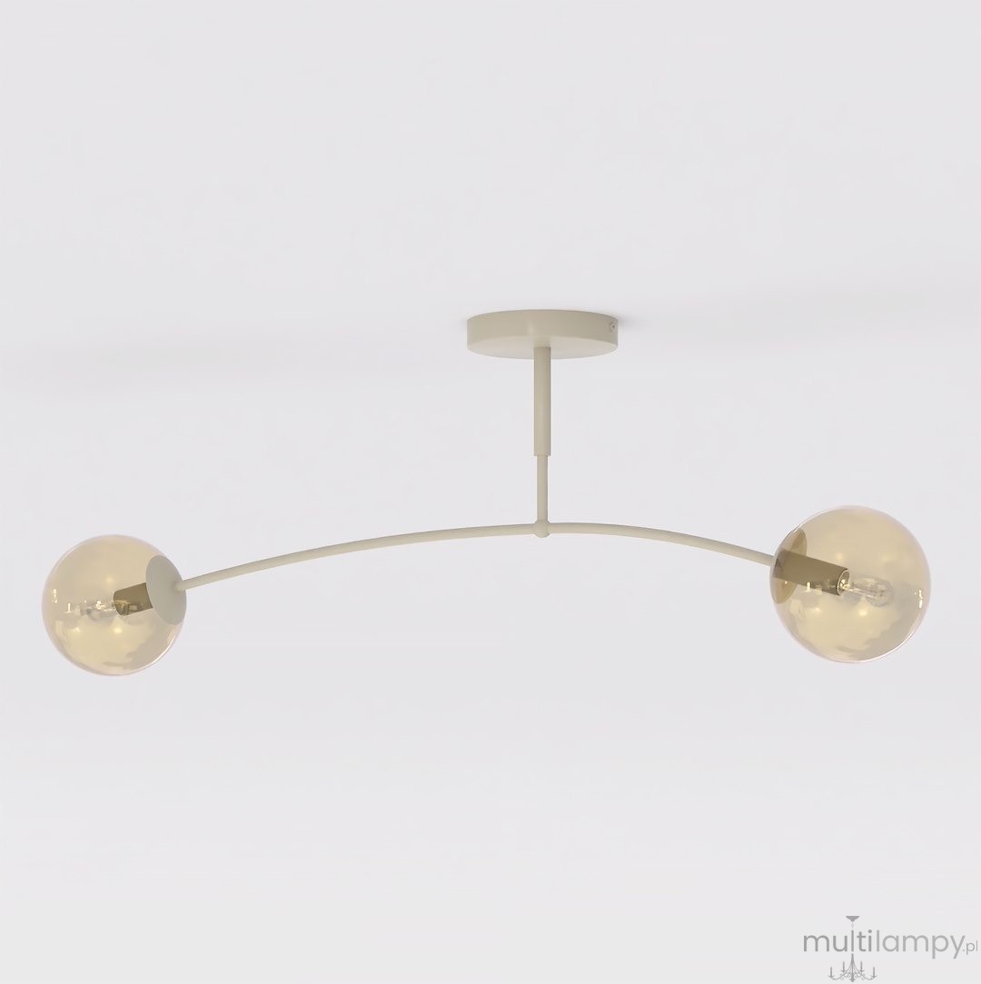 Pregos lampa sufitowa 2xE14 mokka miodowy 1686/2