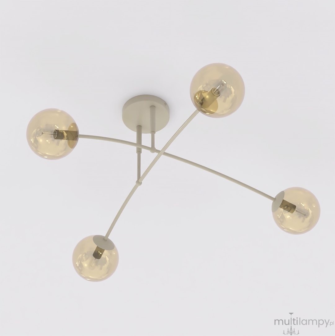 Pregos lampa sufitowa 4xE14 mokka miodowy 1686/4