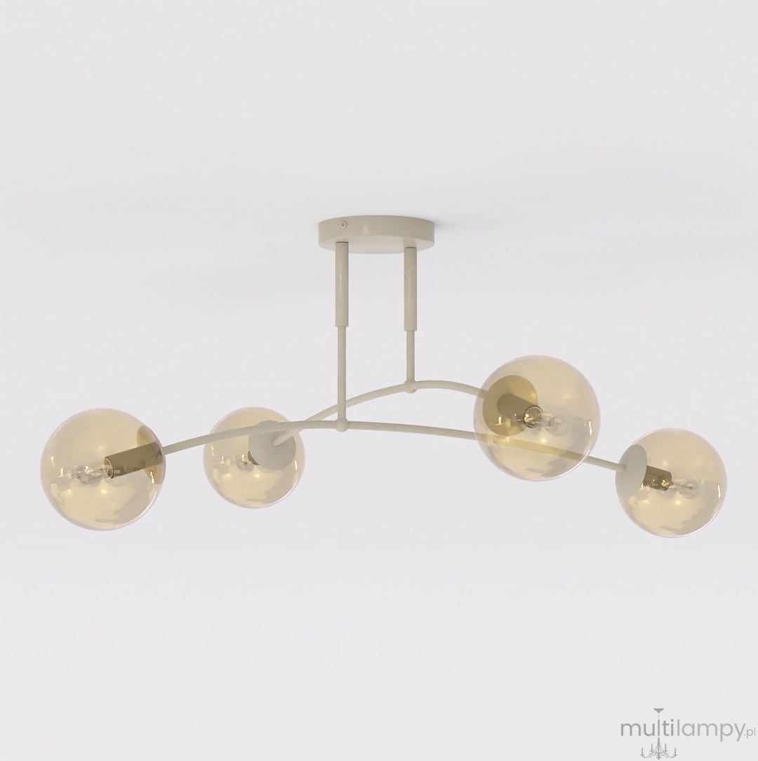 Pregos lampa sufitowa 4xE14 mokka miodowy 1686/4