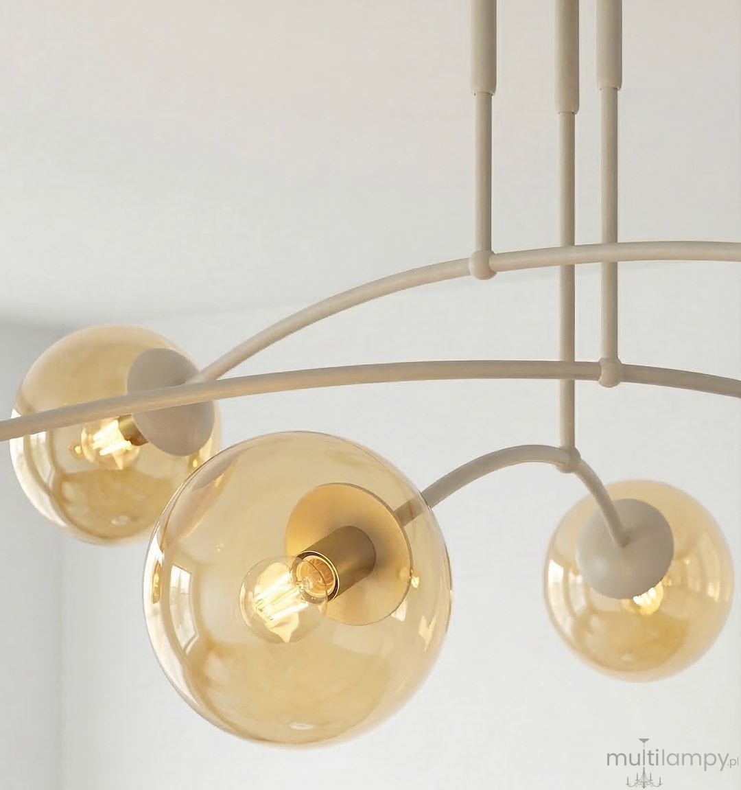 Pregos lampa sufitowa 6xE14 mokka miodowy 1686/6
