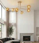 Pregos lampa sufitowa 6xE14 mokka  miodowy 1686/6