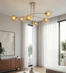 Pregos lampa sufitowa 6xE14 mokka miodowy 1686/6