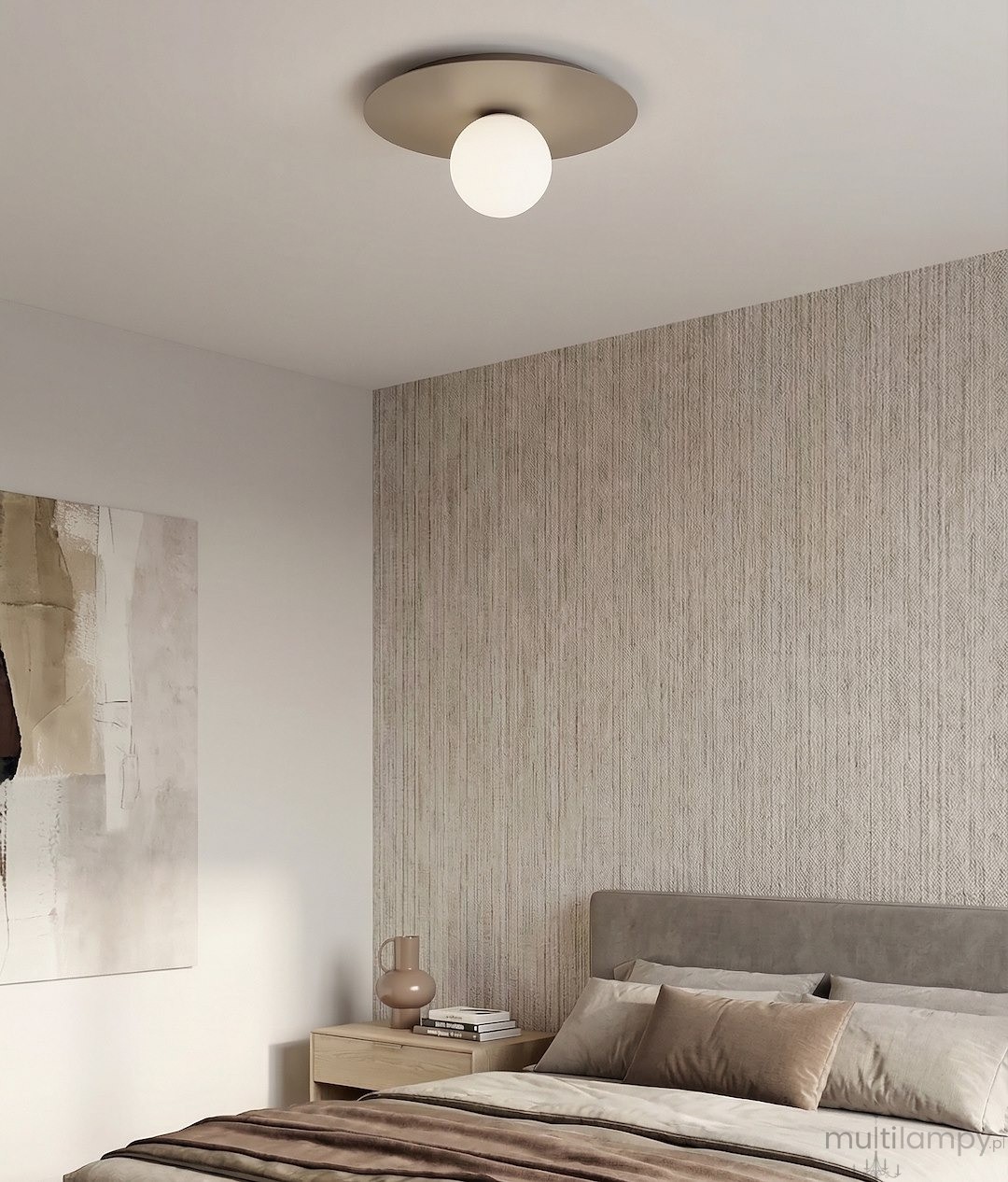 Solar lampa sufitowa E14 mokka biały 1687/1