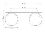 Solar lampa sufitowa 2xE14 mokka biały 1687/2