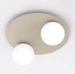 Solar lampa sufitowa 2xE14 mokka biały 1687/2