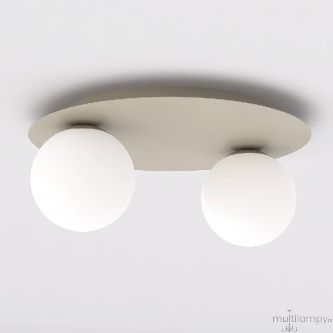Solar lampa sufitowa 2xE14 mokka biały 1687/2