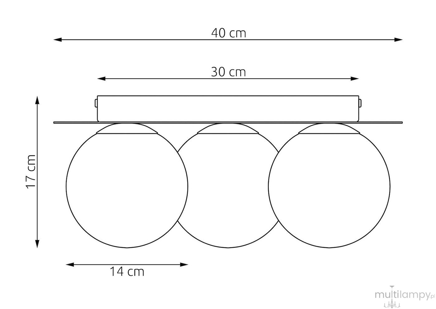 Solar lampa sufitowa 3xE14 mokka biały 1687/3