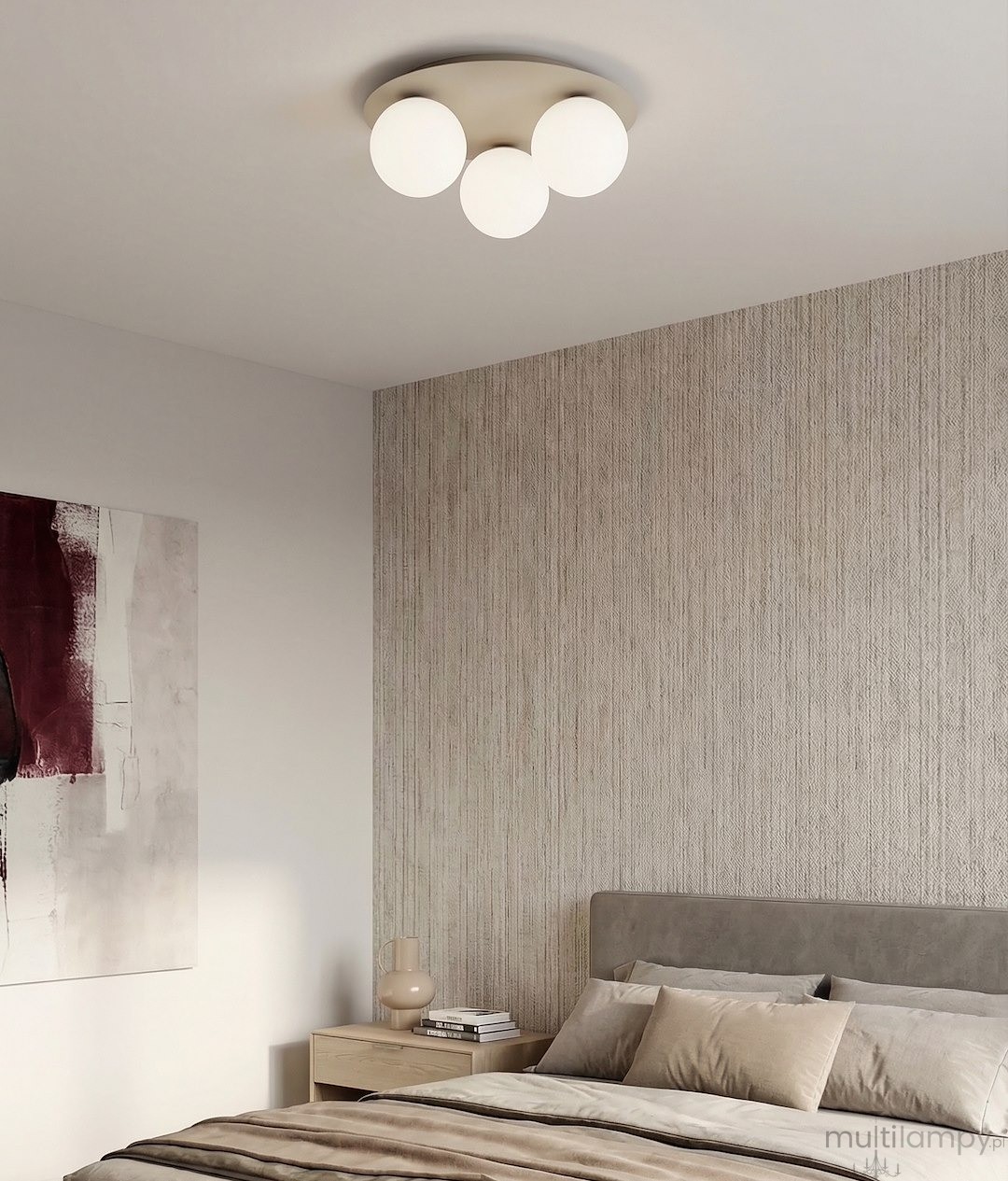 Solar lampa sufitowa 3xE14 mokka biały 1687/3