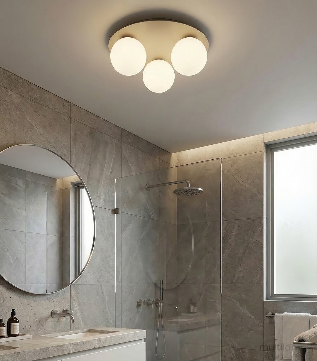 Solar lampa sufitowa 3xE14 mokka biały 1687/3