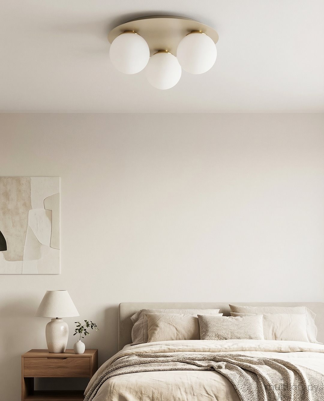 Solar lampa sufitowa 3xE14 mokka biały 1687/3