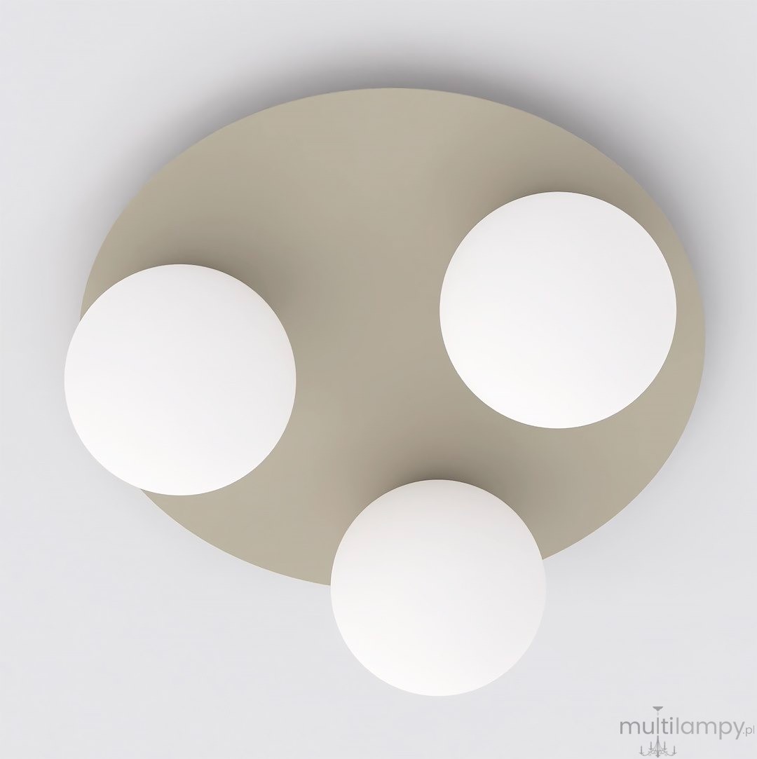 Solar lampa sufitowa 3xE14 mokka biały 1687/3