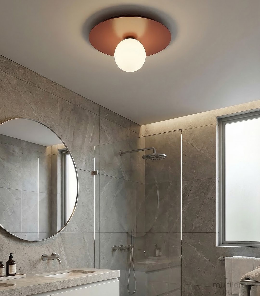 Solar lampa sufitowa E14 burgundy biały 1688/1