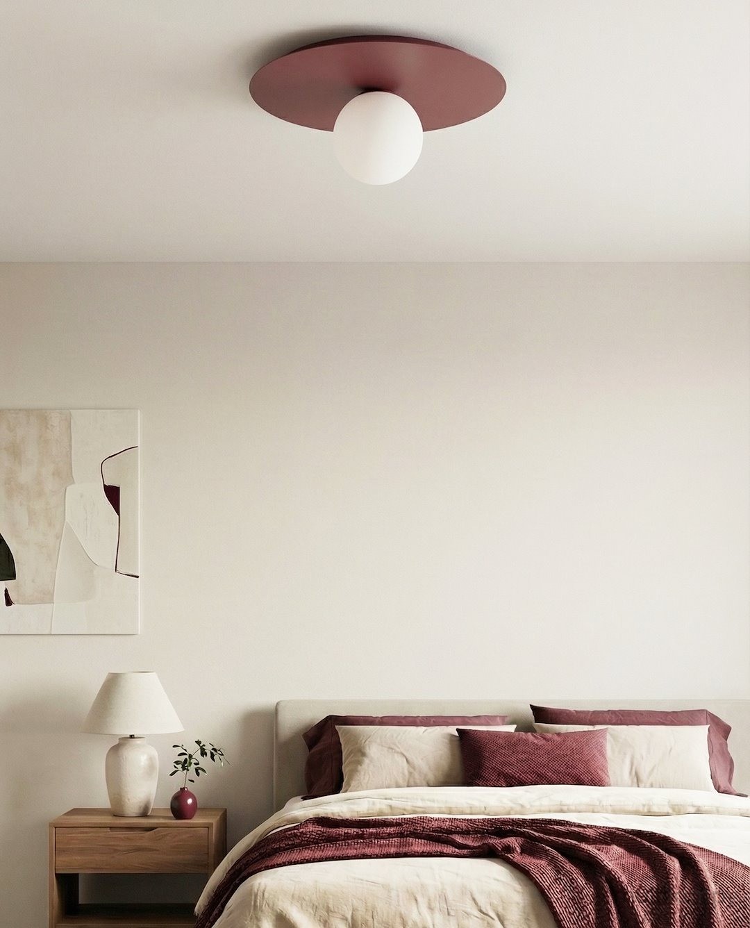 Solar lampa sufitowa E14 burgundy biały 1688/1