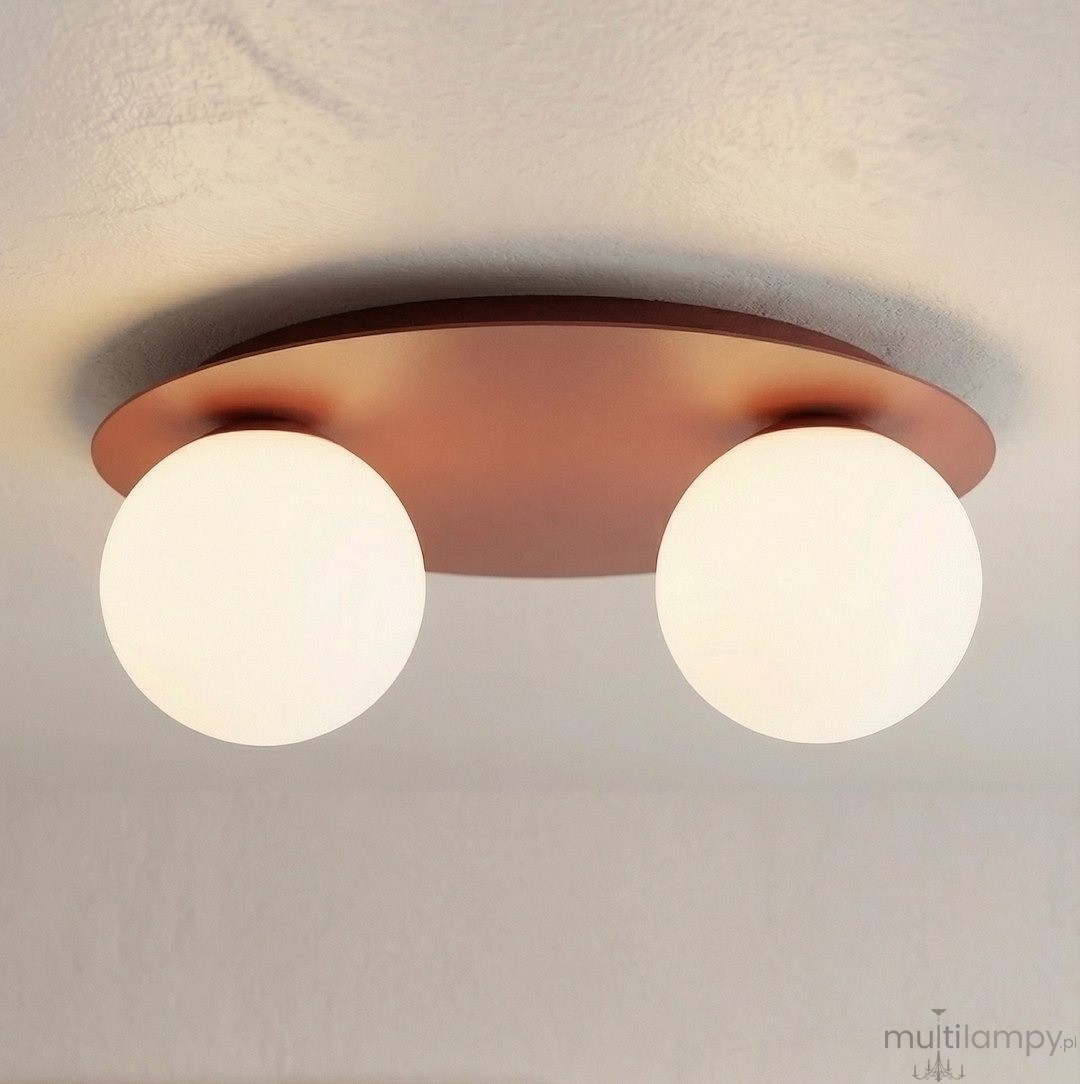 Solar lampa sufitowa 2xE14 burgundy biały 1688/2