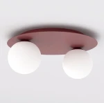 Solar lampa sufitowa 2xE14 burgundy biały 1688/2