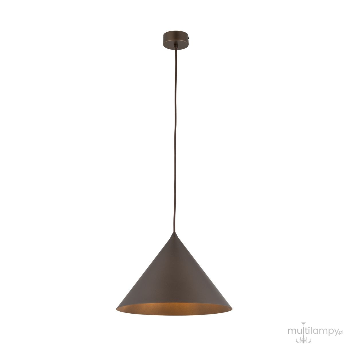 Cono D33,5 lampa wisząca 1xE27 brązowa 10038