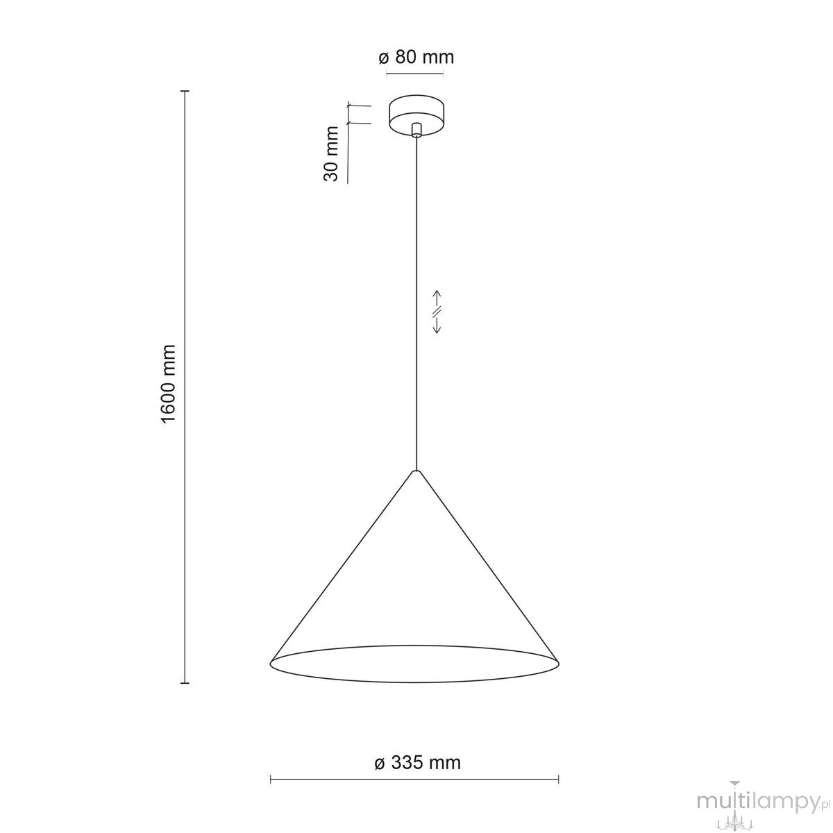 Cono D33,5 lampa wisząca 1xE27 brązowa 10038