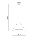 Cono D33,5 lampa wisząca 1xE27 szarobrązowa 11377