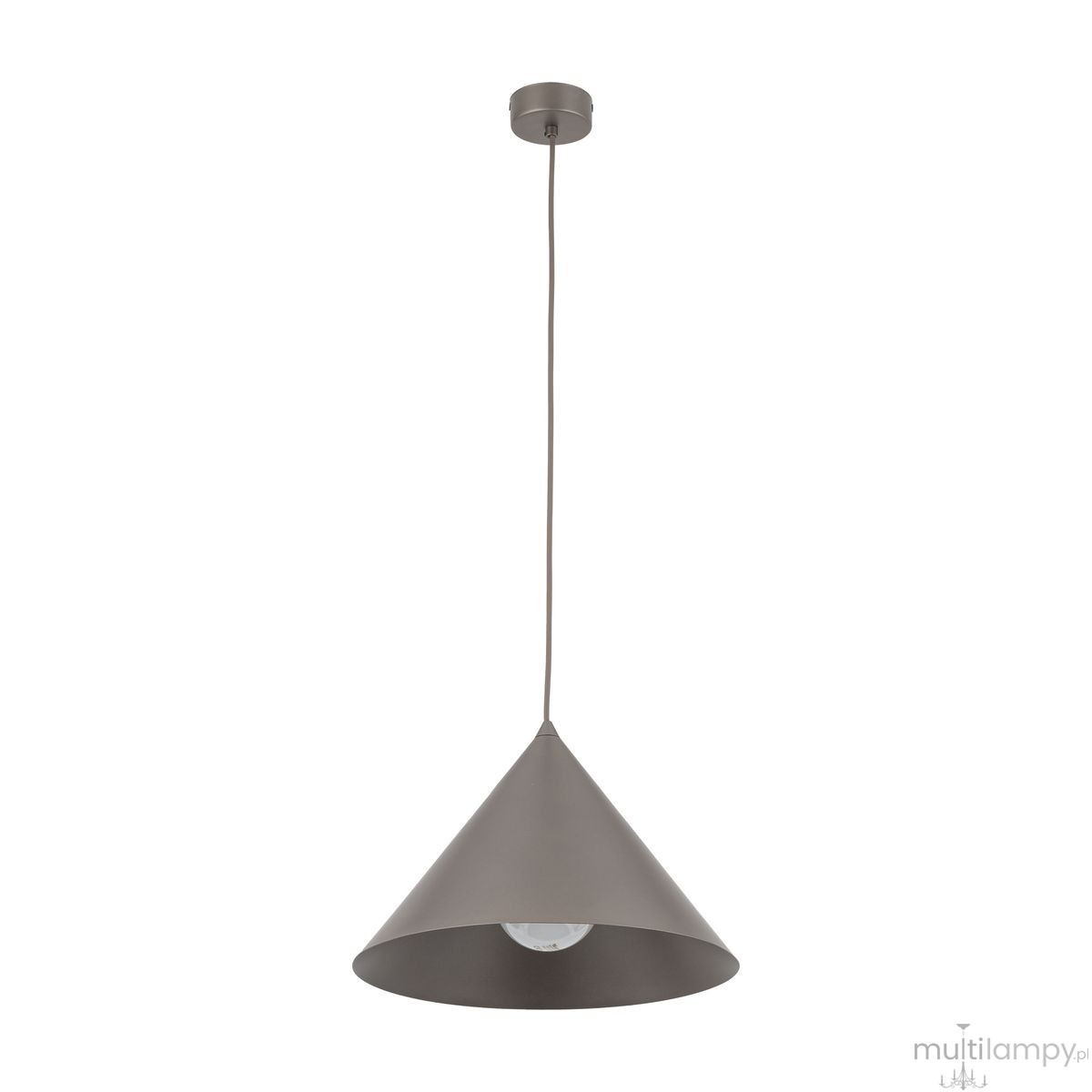 Cono D33,5 lampa wisząca 1xE27 szarobrązowa 11377