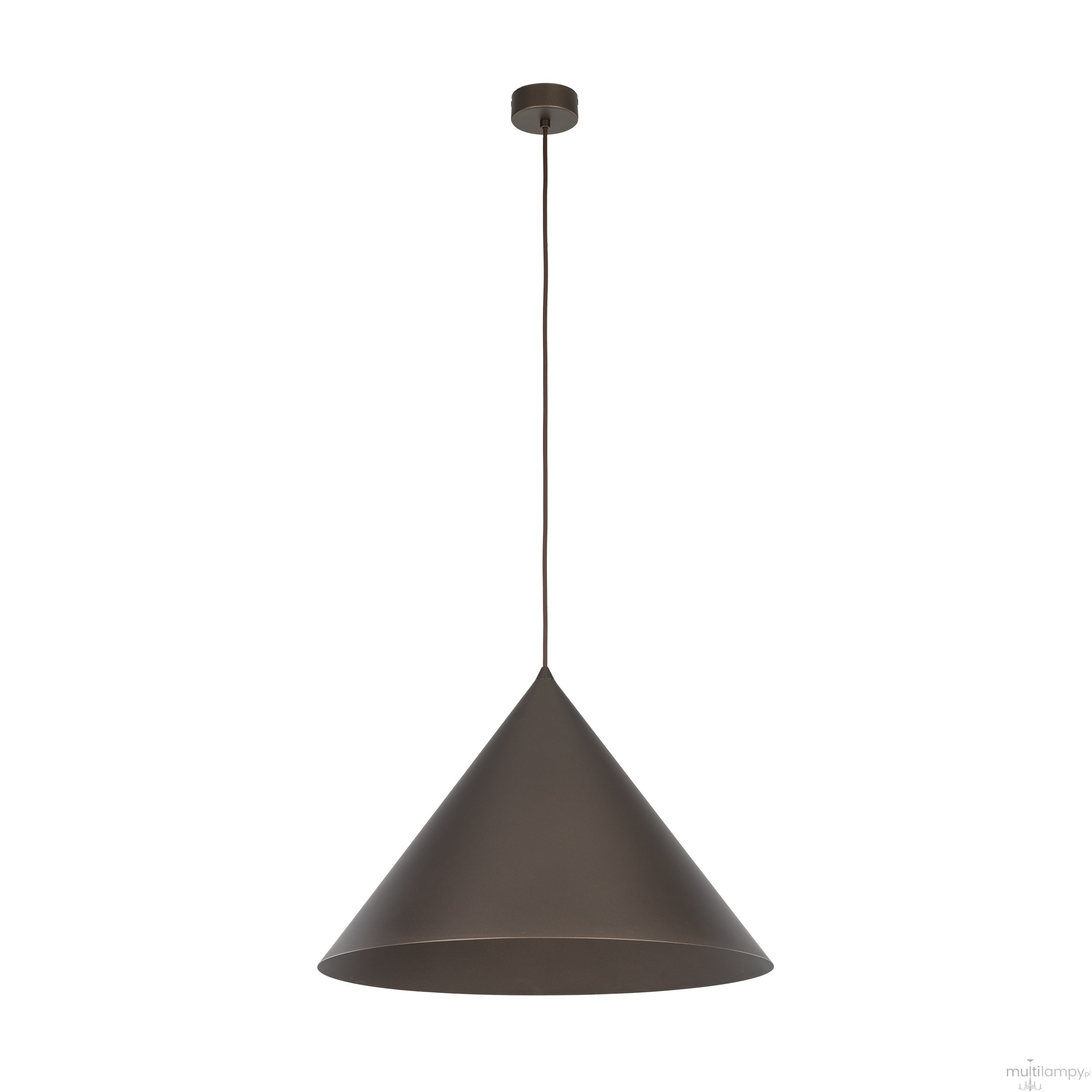 Cono D50 lampa wisząca 1xE27 brązowa 10062