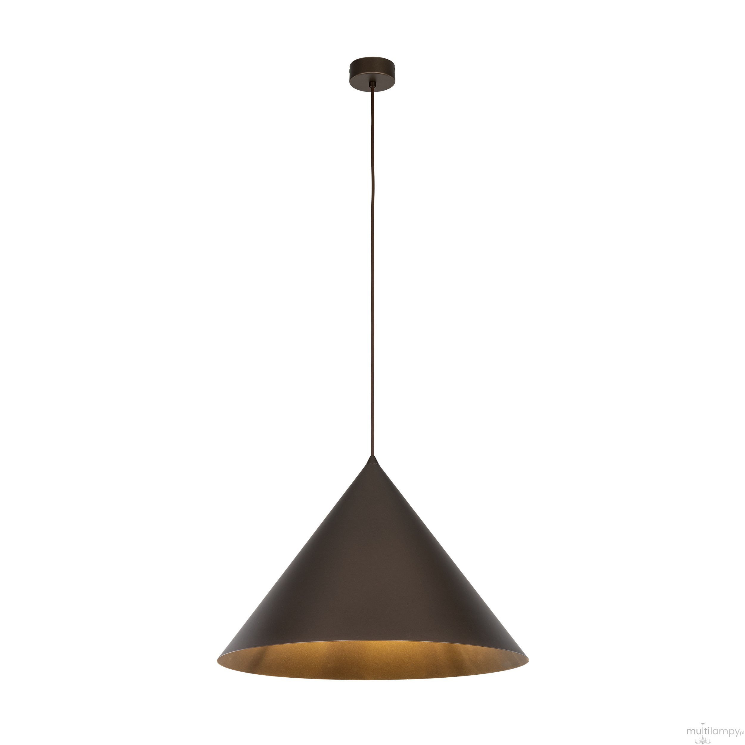Cono D50 lampa wisząca 1xE27 brązowa 10062