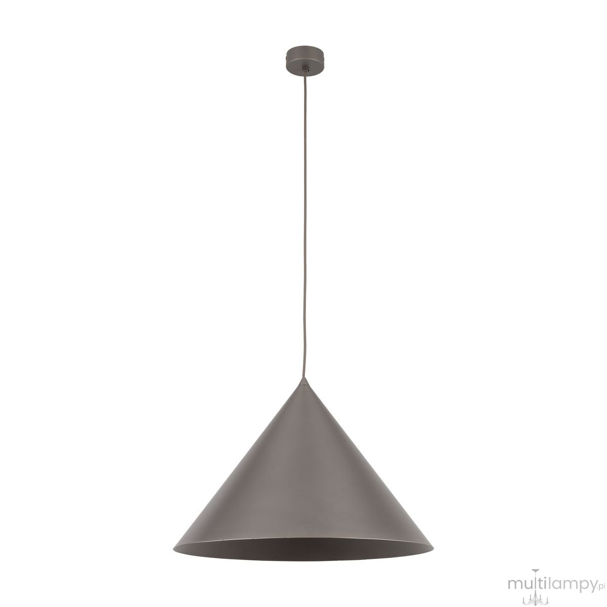 Cono D50 lampa wisząca 1xE27 szarobrązowa 11378