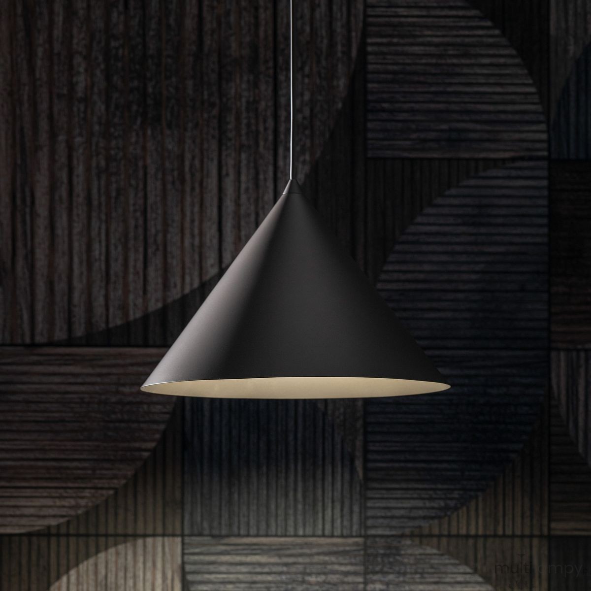 Cono D50 lampa wisząca 1xE27 szarobrązowa 11378