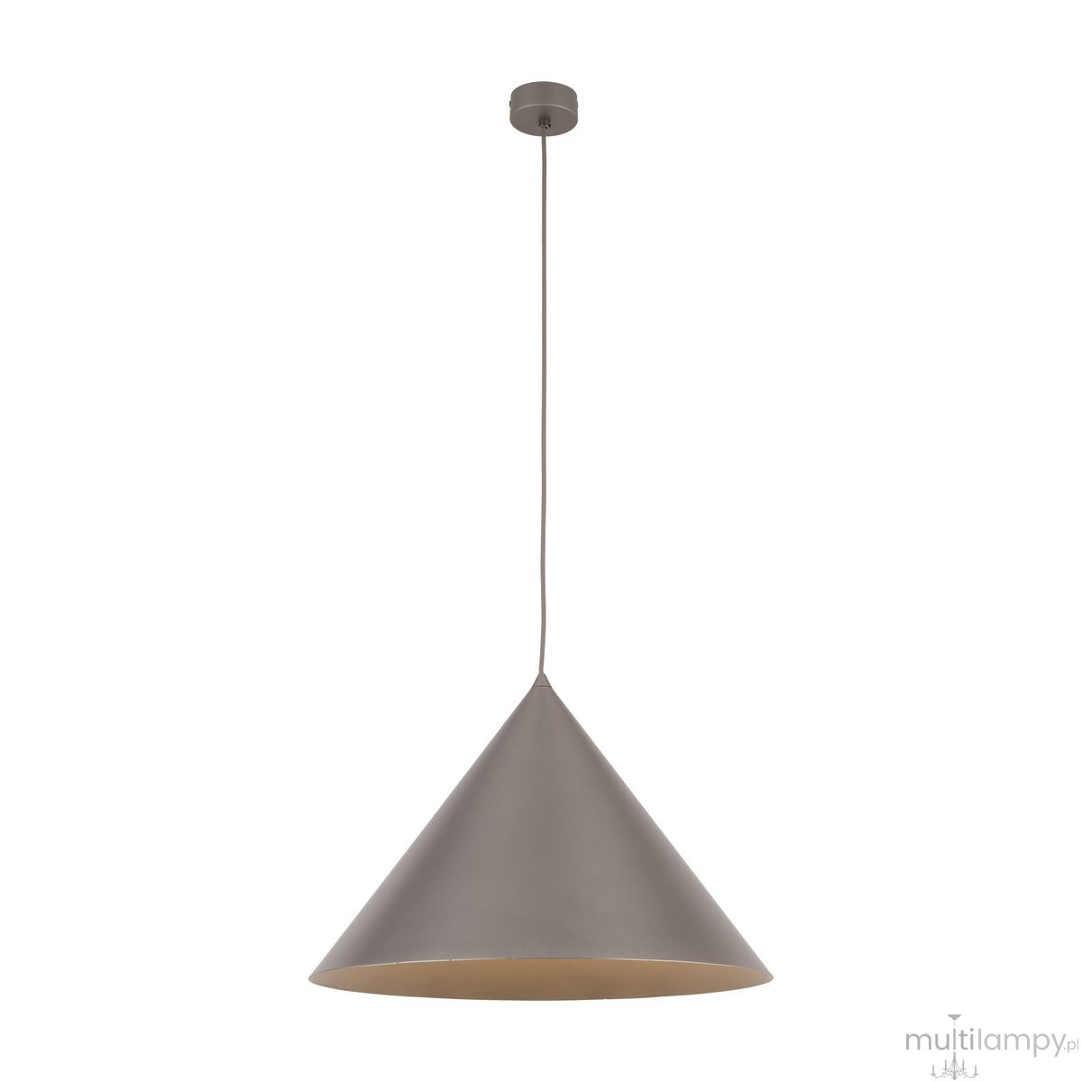 Cono D50 lampa wisząca 1xE27 szarobrązowa 11378