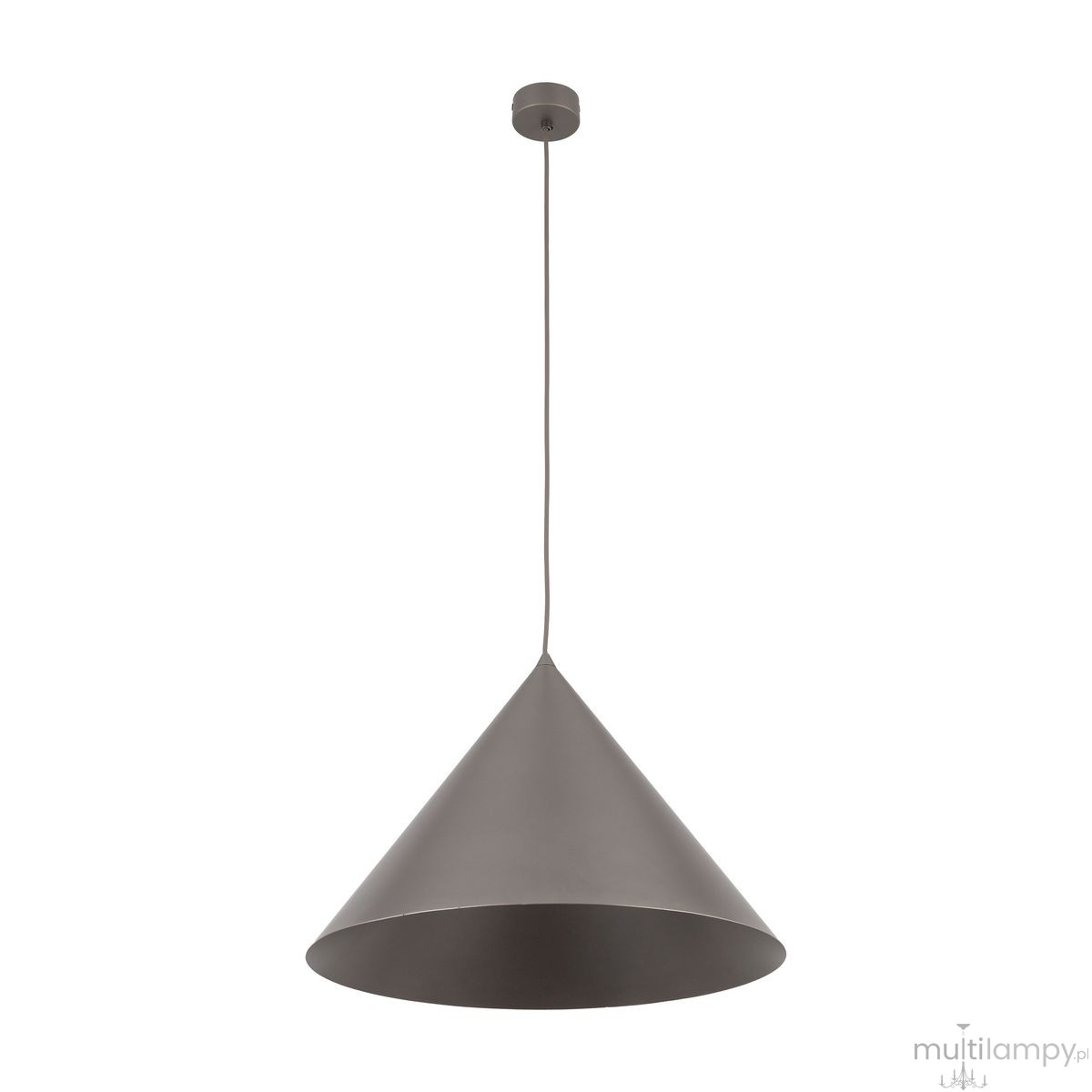 Cono D50 lampa wisząca 1xE27 szarobrązowa 11378