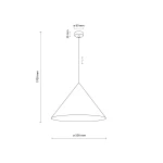 Cono D50 lampa wisząca 1xE27 beżowa 10622