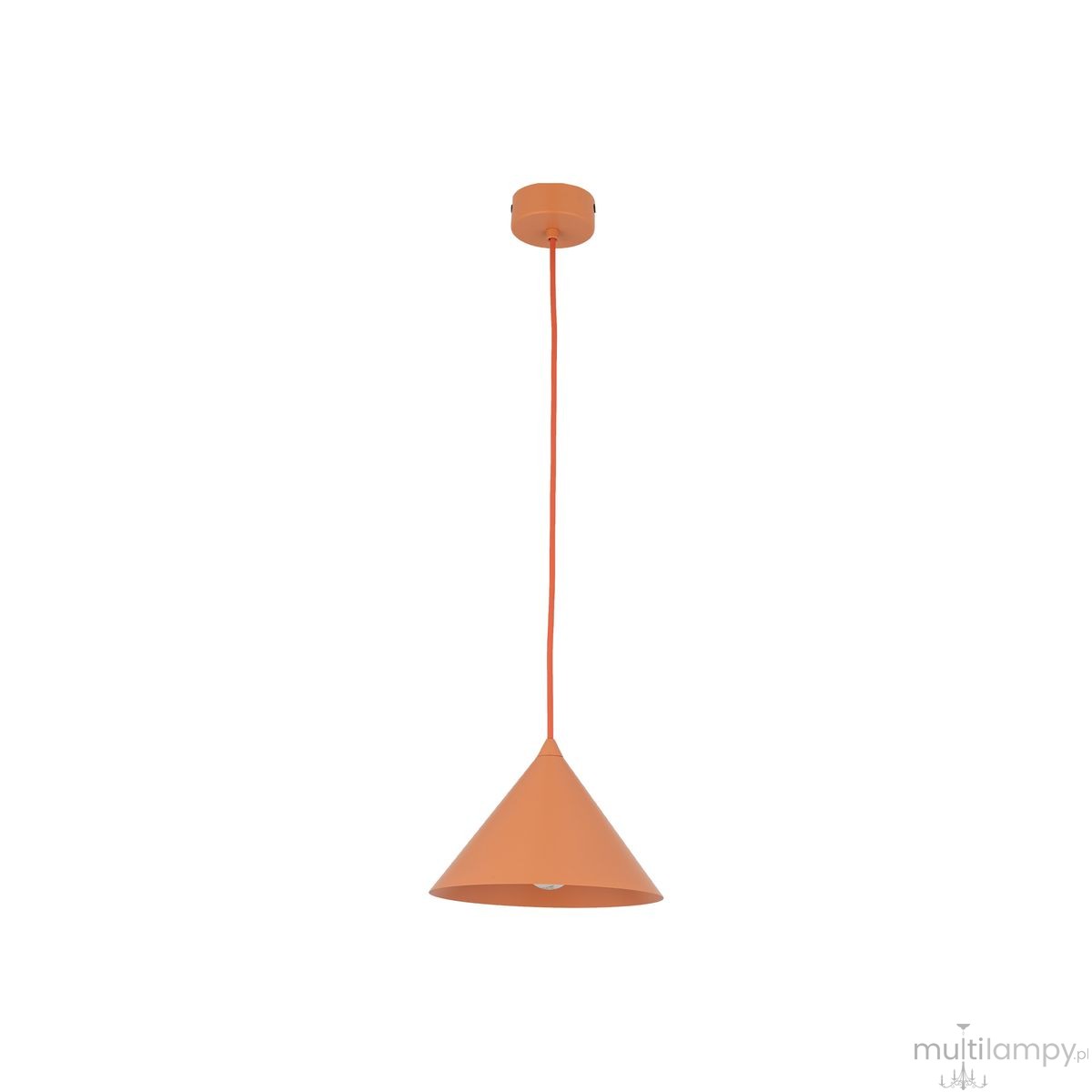 Cono D21 lampa wisząca 1xE27 pomarańczowa 11383
