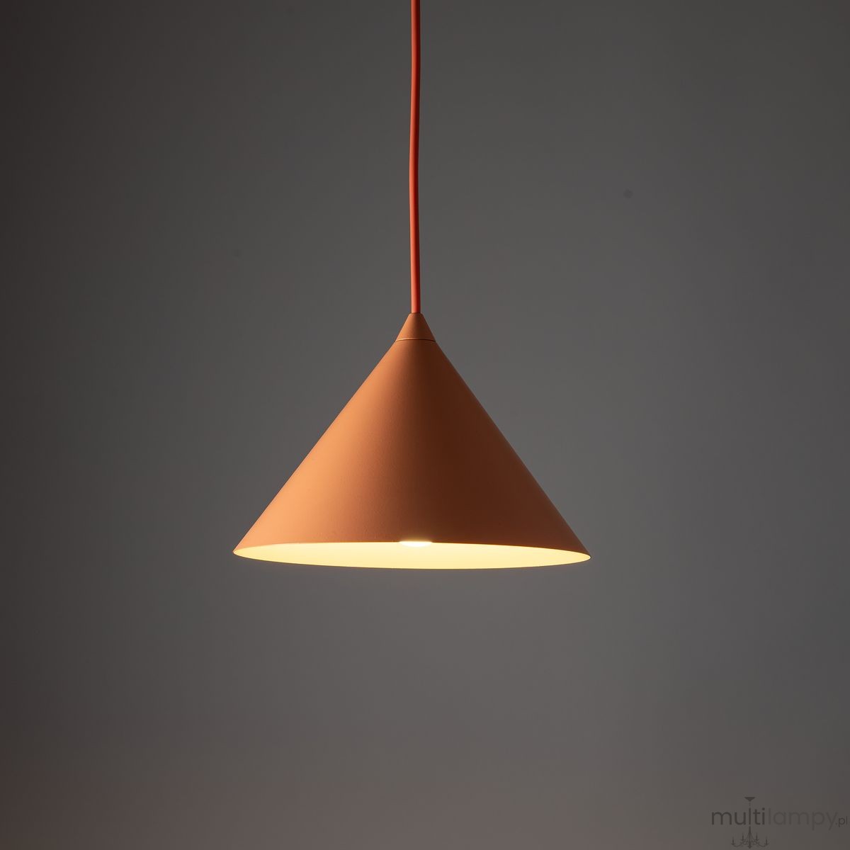 Cono D21 lampa wisząca 1xE27 pomarańczowa 11383
