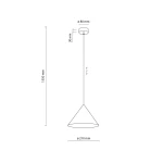 Cono D21 lampa wisząca 1xE27 niebieska 11413