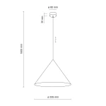 Cono D33,5 lampa wisząca 1xE27 pomarańczowa 11385