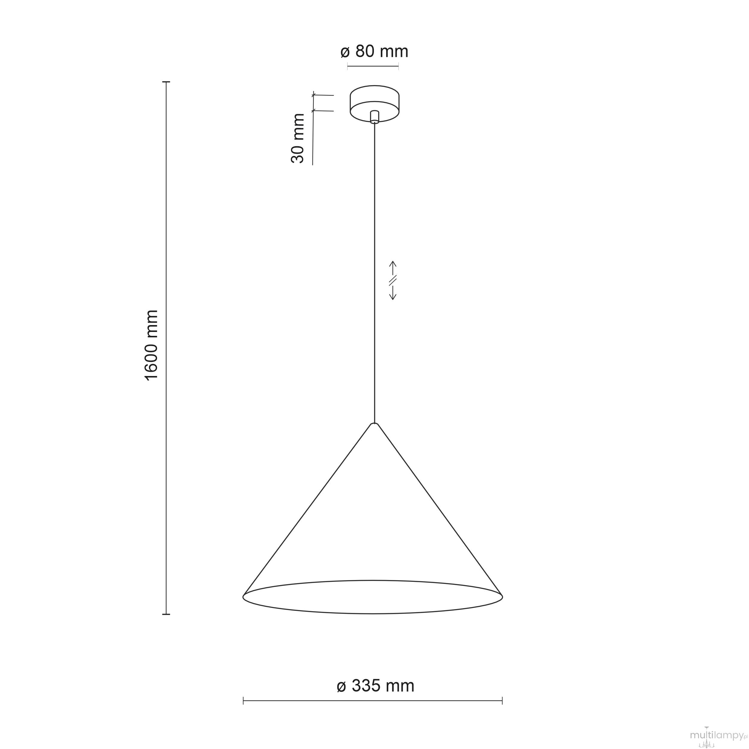 Cono D33,5 lampa wisząca 1xE27 niebieska 11415