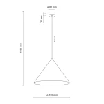Cono D33,5 lampa wisząca 1xE27 niebieska 11415