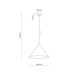 Cono D26 lampa wisząca 1xE27 pistacja 11418