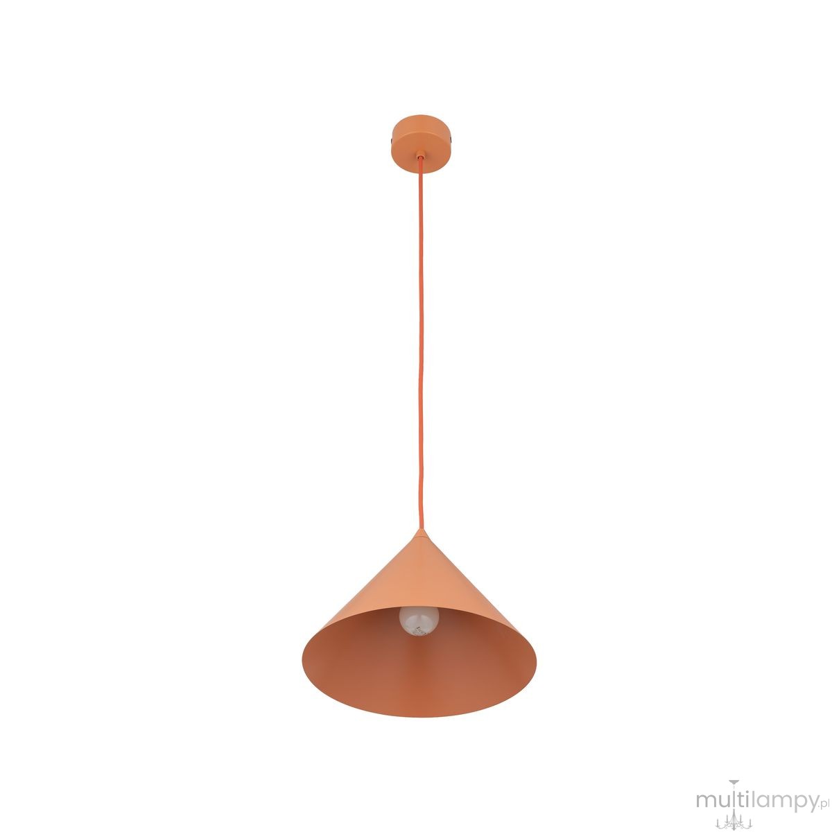 Cono D26 lampa wisząca 1xE27 pomarańczowa 11384