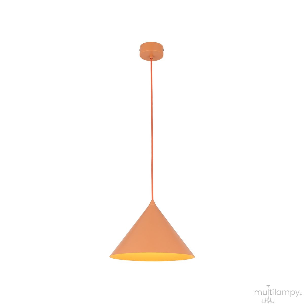 Cono D50 lampa wisząca 1xE27 pomarańczowa 11386