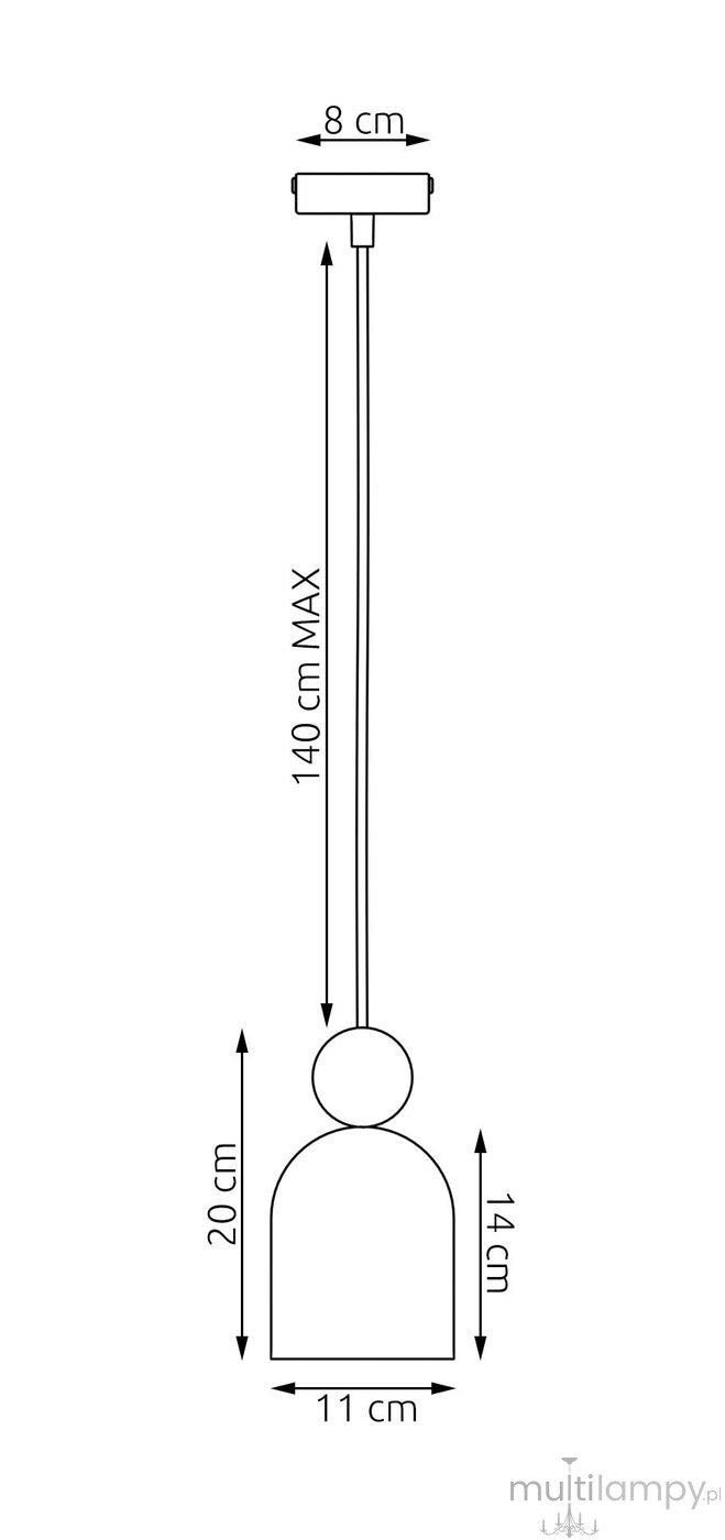 Mesi lampa wisząca GU10 czarna 1692/1